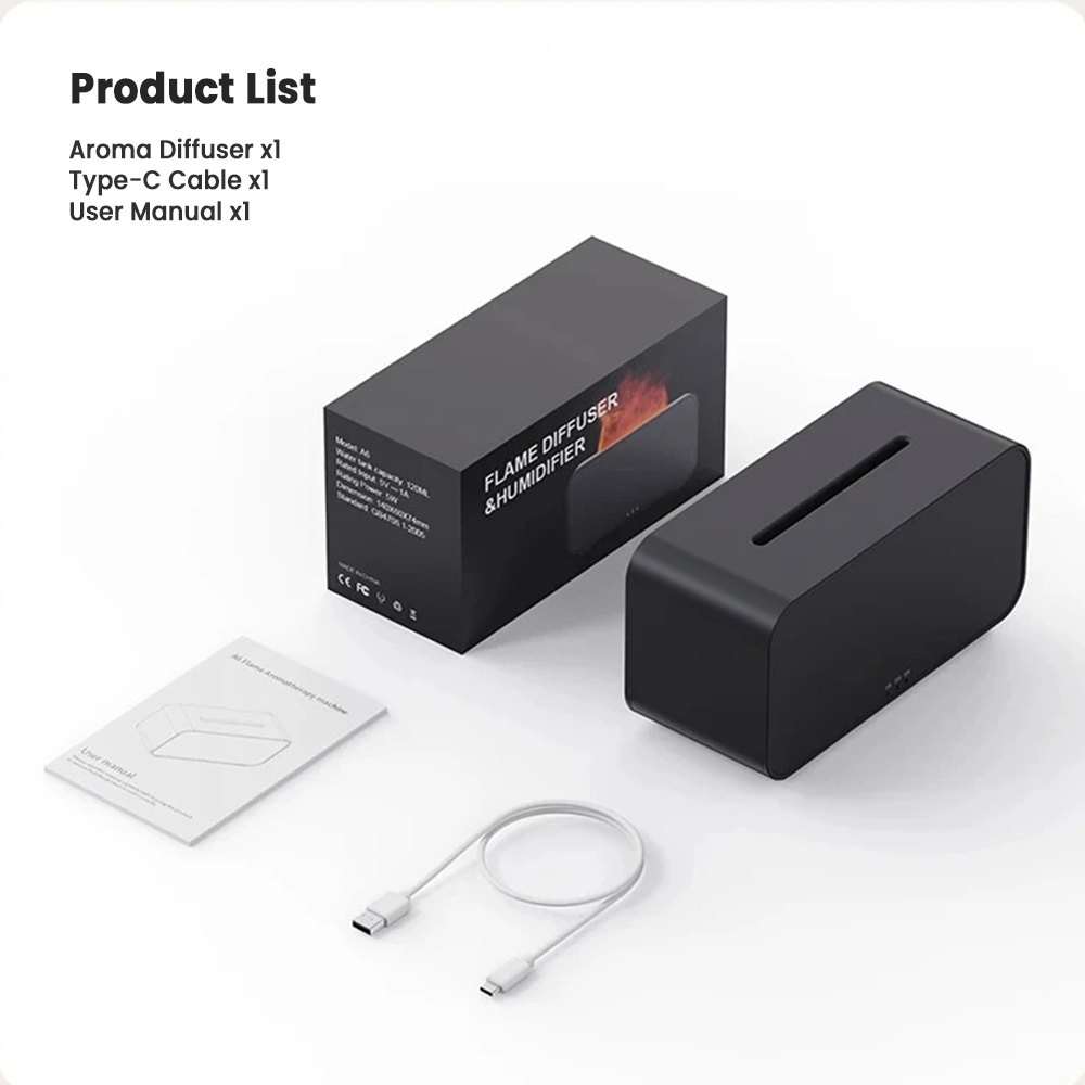 Mini Flame LED Humidifier & Diffuser